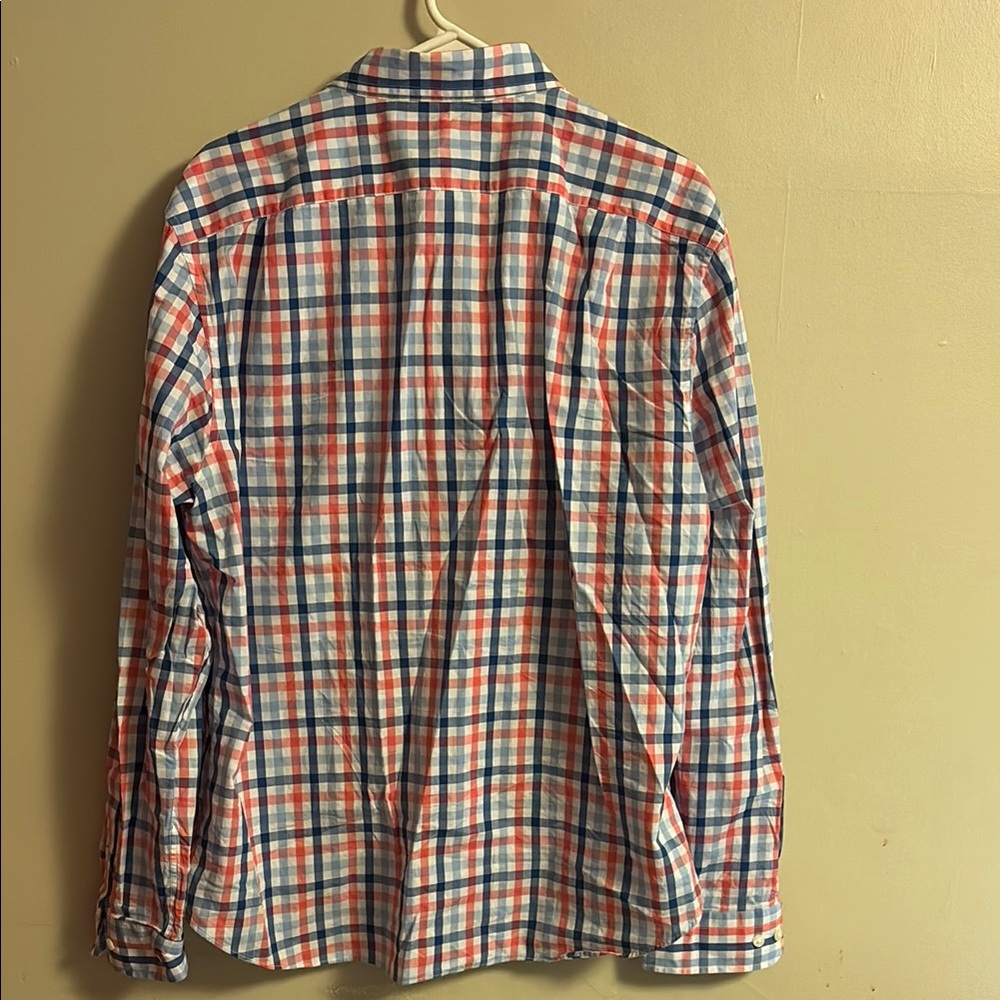 Nautica Red and Blue Plaid Casual Shirt - Picture 5 of 5